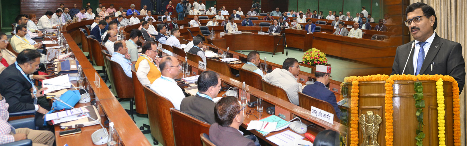 Dr. Satya Prakash, Additional Secretary, Ministry of Parliamentary Affairs, delivered the Welcome Address, extending a warm welcome to all dignitaries, delegates, and participants at the 3rd National Conference on NeVA held on 30th October 2025.